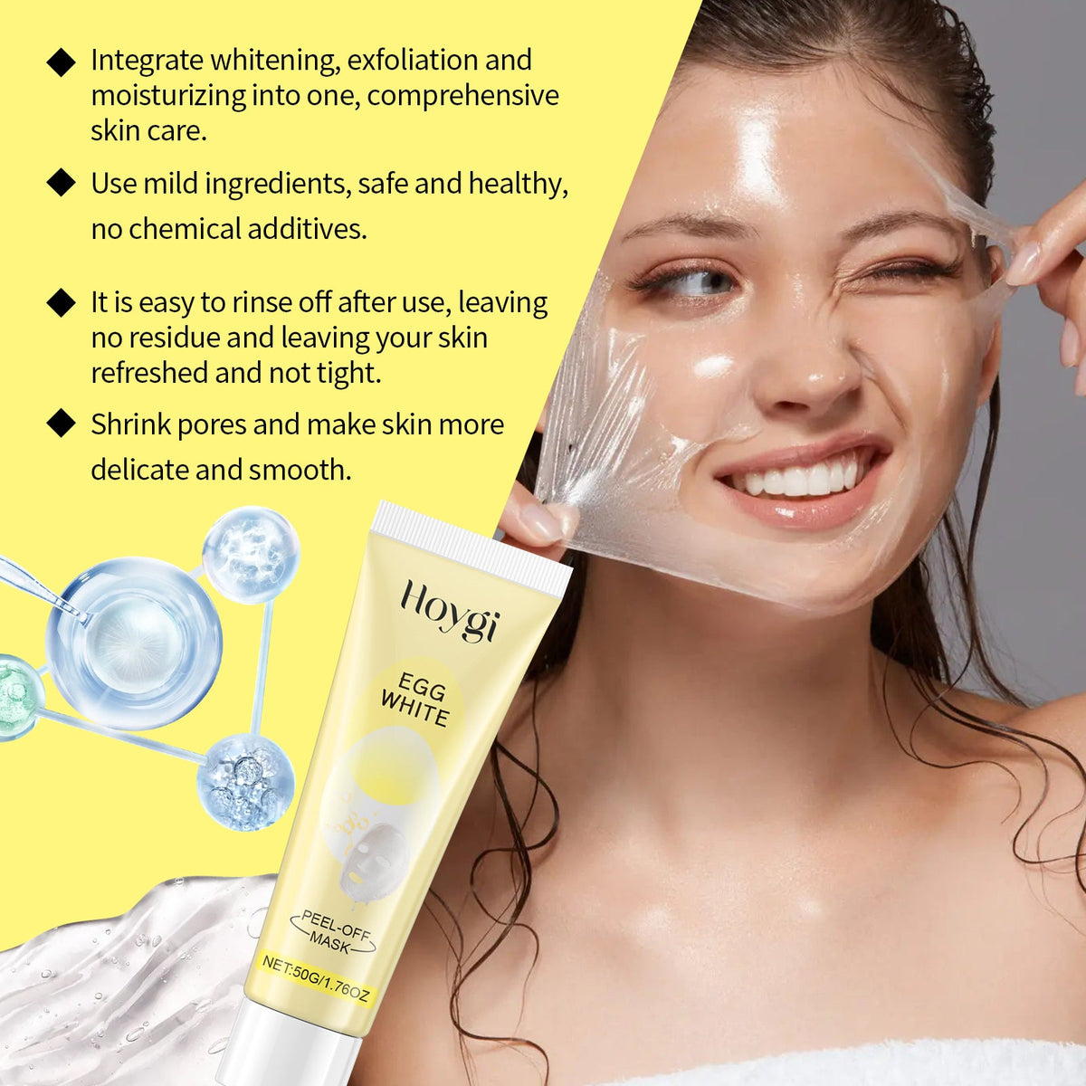 Egg White Peel-Off Mask for Dull, Tight Skin