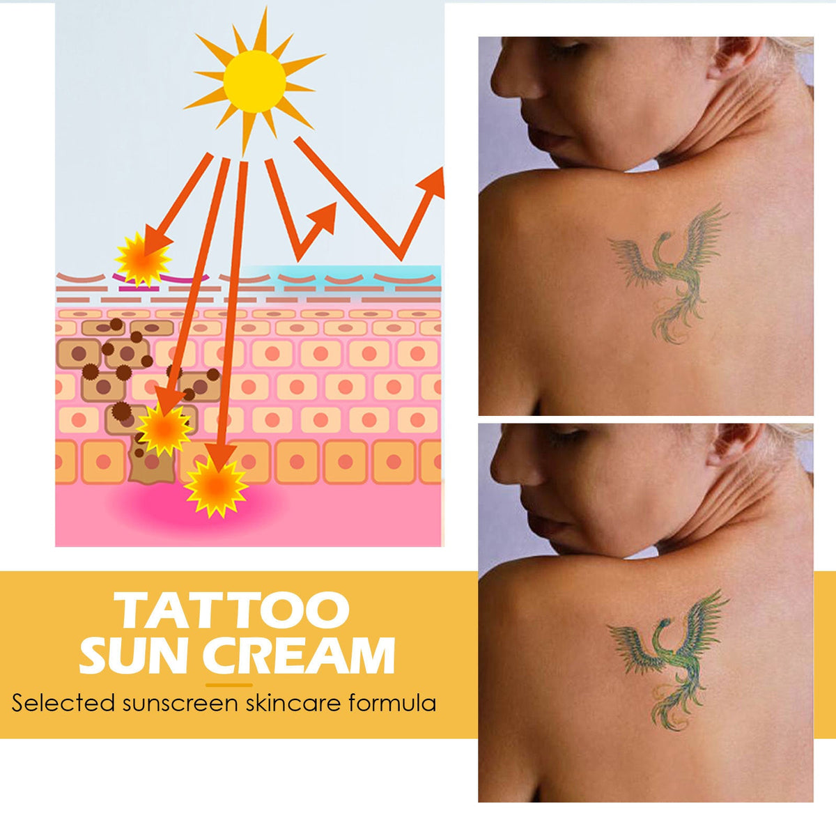 Tattoo Protection Cream for UV Fading & Moisture