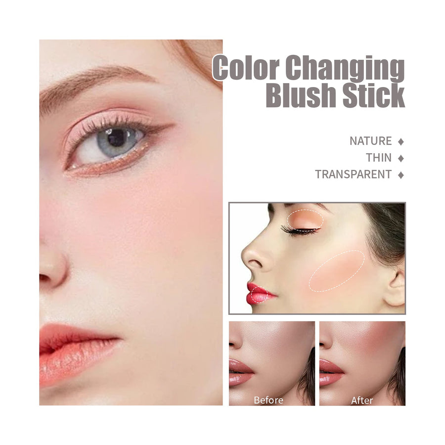 Color Changing Blush Stick for Natural Cheeks & Lips