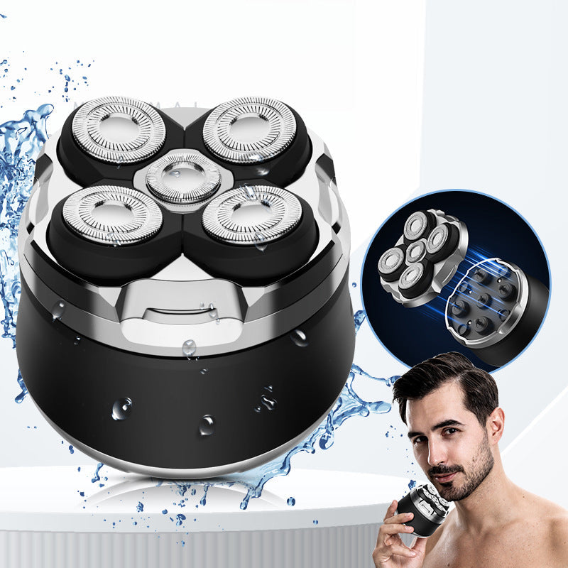 5-Point Rechargeable Shaver — All-Body Grooming, Waterproof