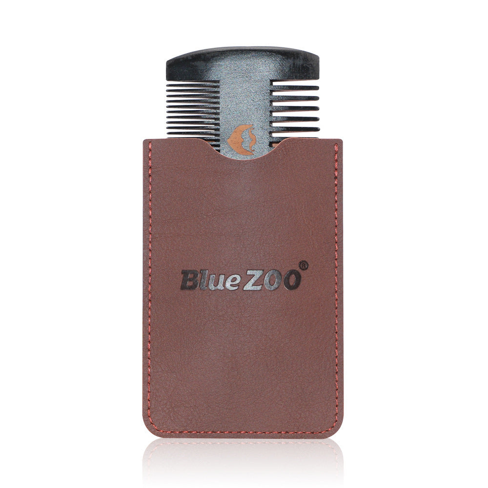 Dual‑Sided Pear Wood Beard Comb – Portable Grooming