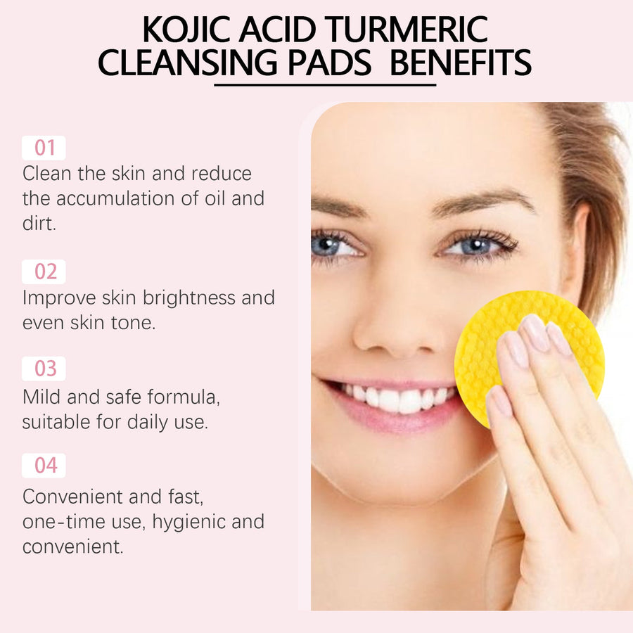 Turmeric Kojic Acid Cleansing Pads for Brighter Skin