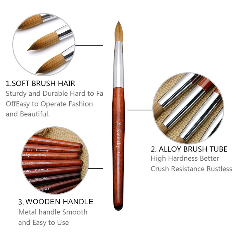 Kolinsky Acrylic Nail Brush — Superior Precision for Gel