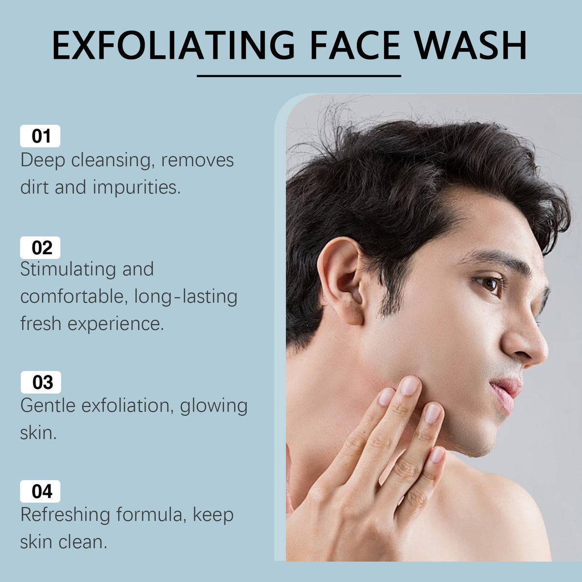 Men's Exfoliating Face Wash for Clean, Refreshed Skin