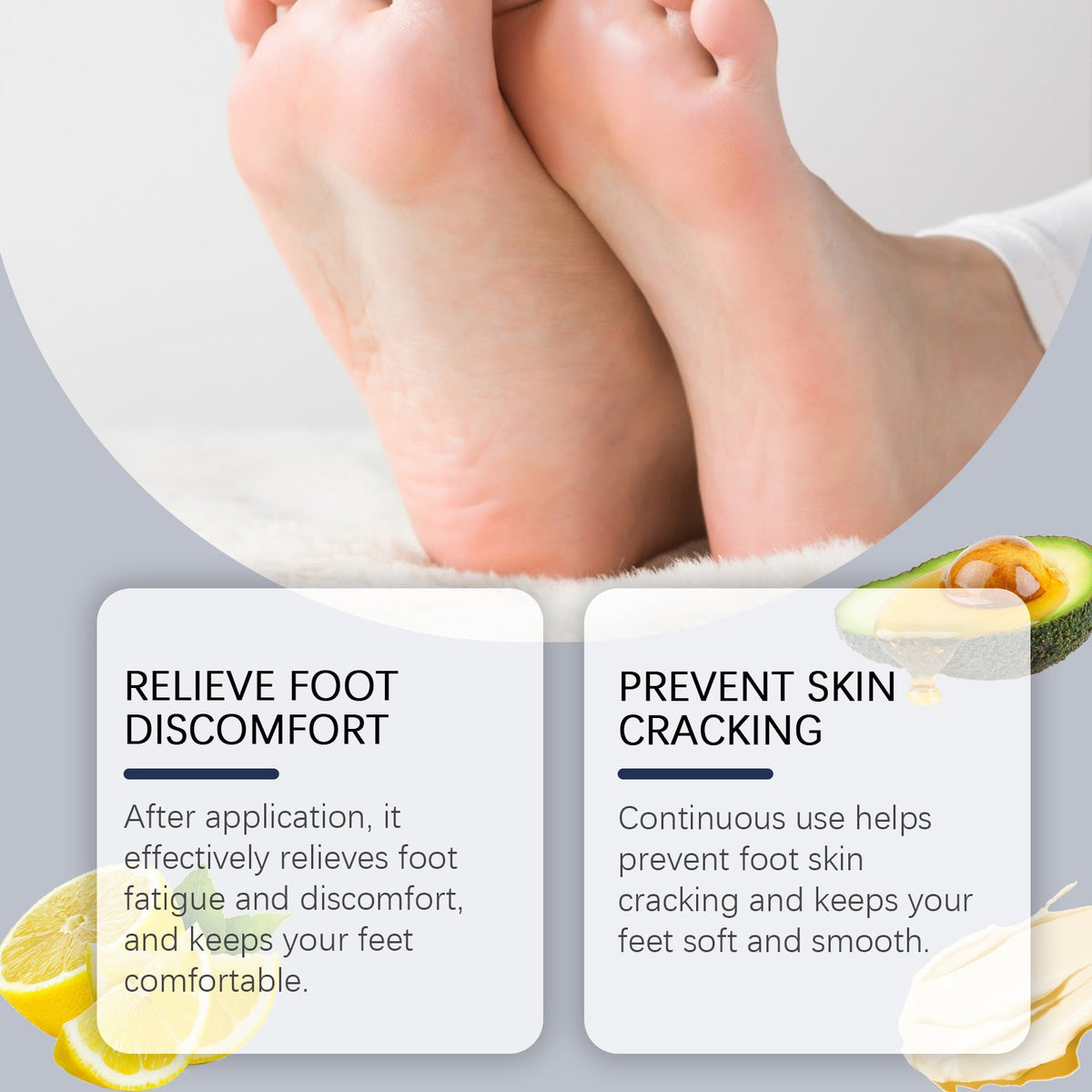 Foot Cream for Cracked Heels - Cooling Mint Relief