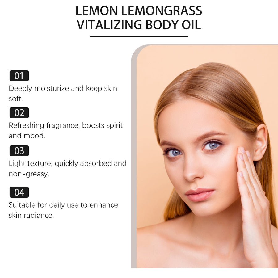 Lemongrass Body Oil for Deeply Nourished, Glowing Skin
