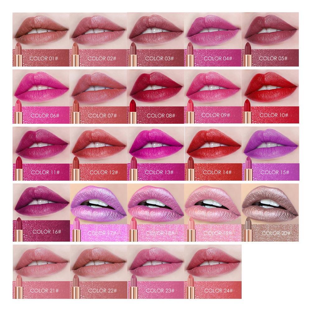 24-Color Cream Lipstick Range for Soft, Moisturized Lips