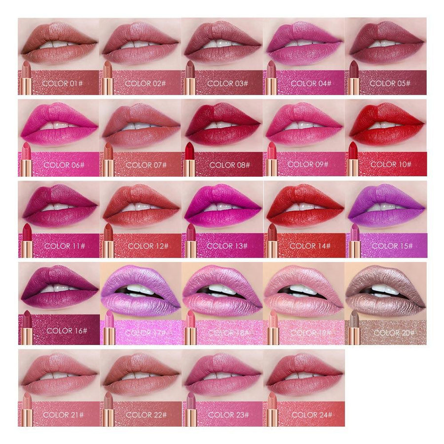 24-Color Cream Lipstick Range for Soft, Moisturized Lips