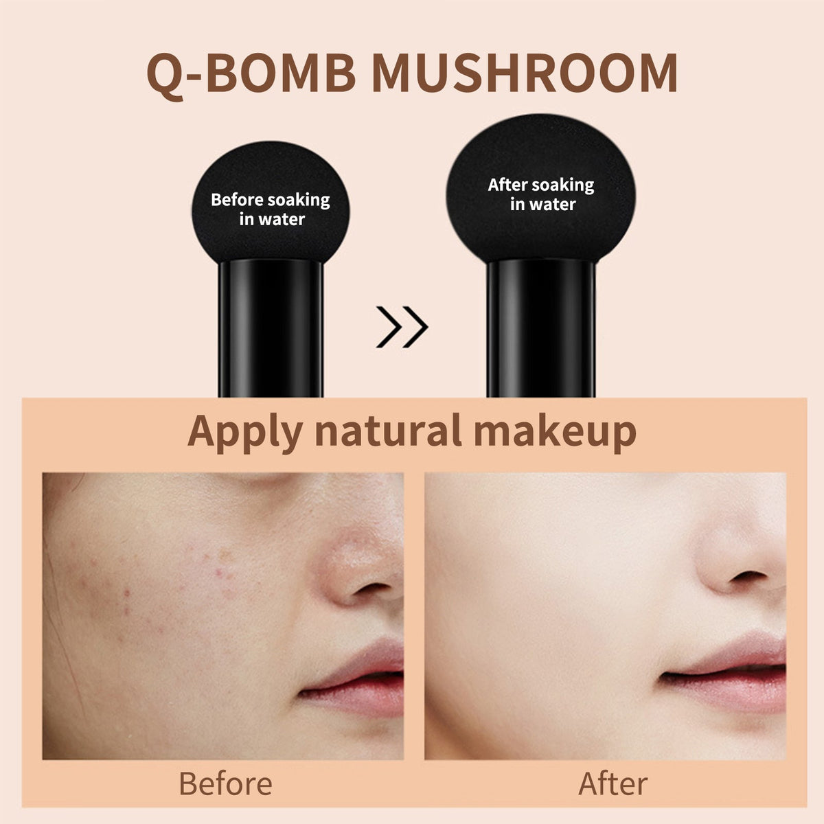 Mushroom Head Cushion Foundation for Pore-Blurring Glow