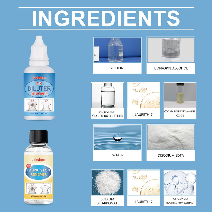 Jakehoe Fabric Stain Remover — Lifts Ink, Oil & Set-In Stains