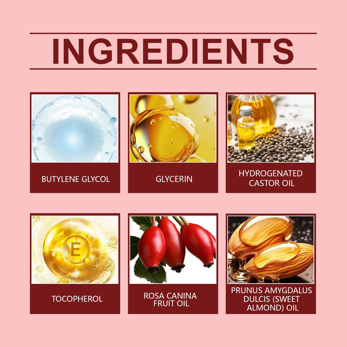 Firming Body Oil for Sagging Skin, Vitamin E & Rosehip