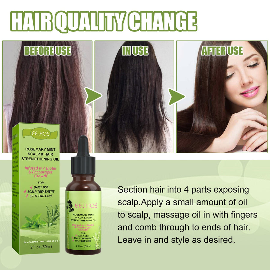 Rosemary Mint Hair Oil for Scalp and Split End Care