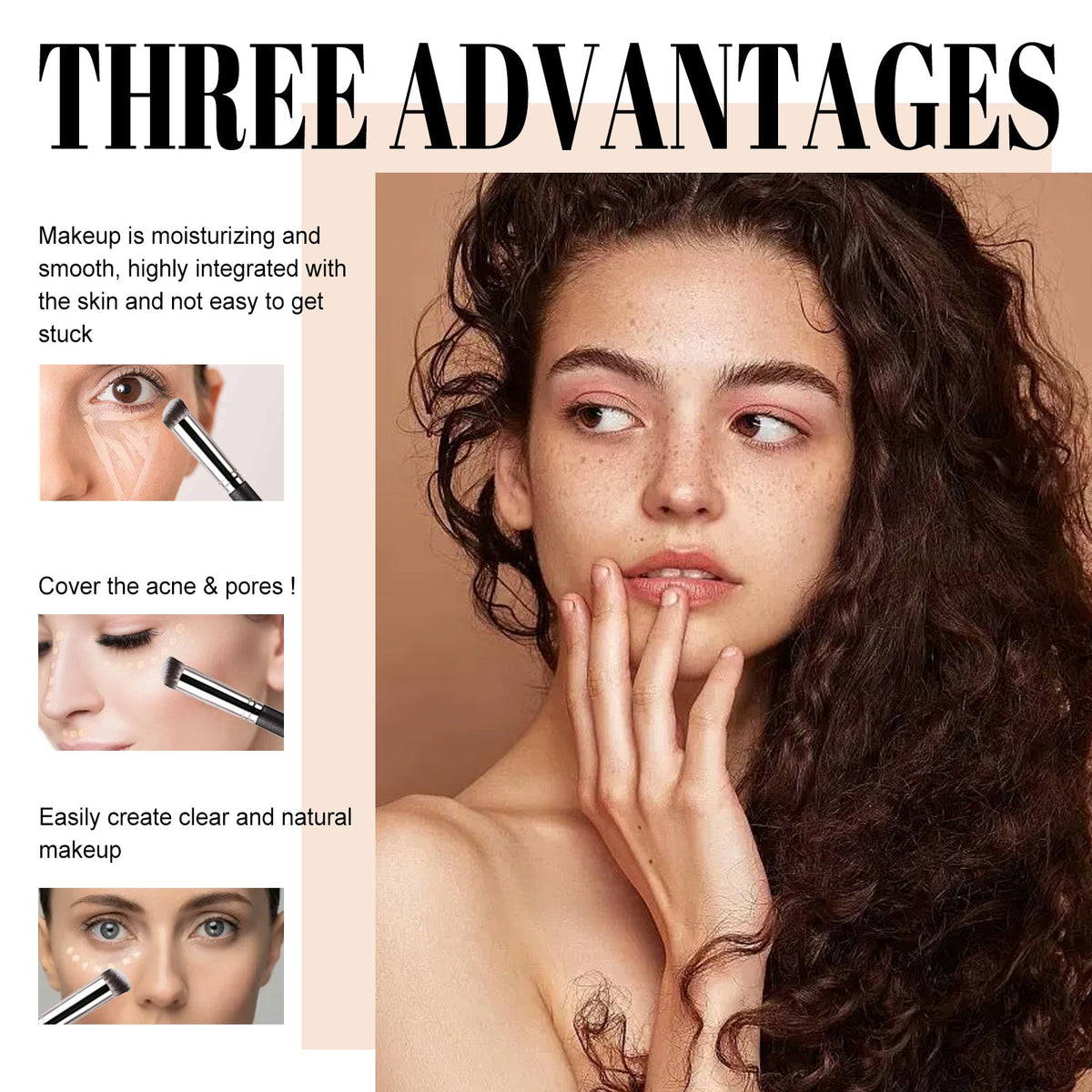 Three-Color Concealer for Customizable Natural Coverage
