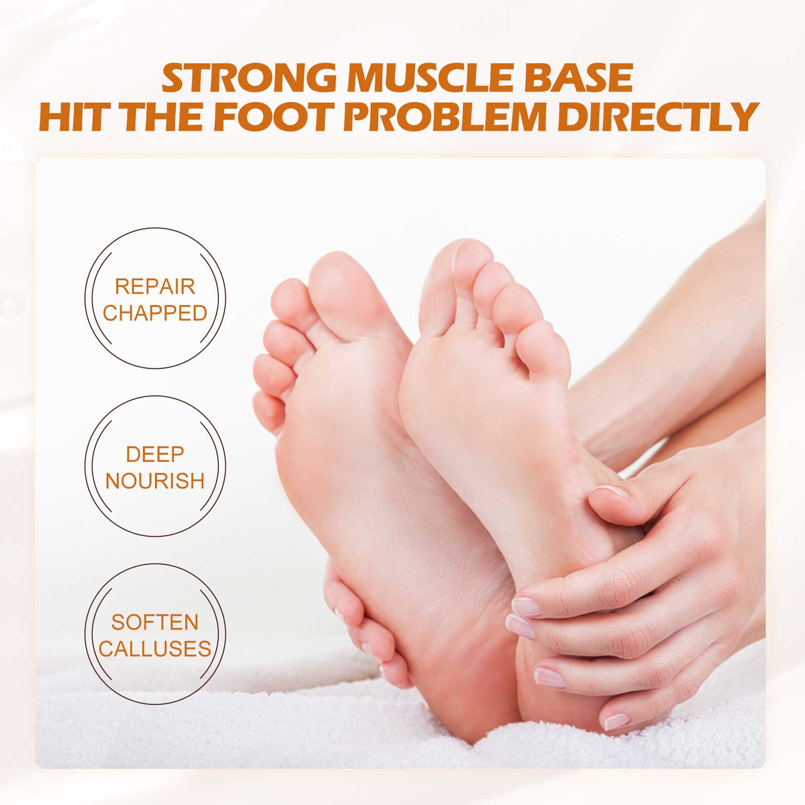 Direct before and after comparison of heel transformation from rough, callused texture to smooth, clear skin