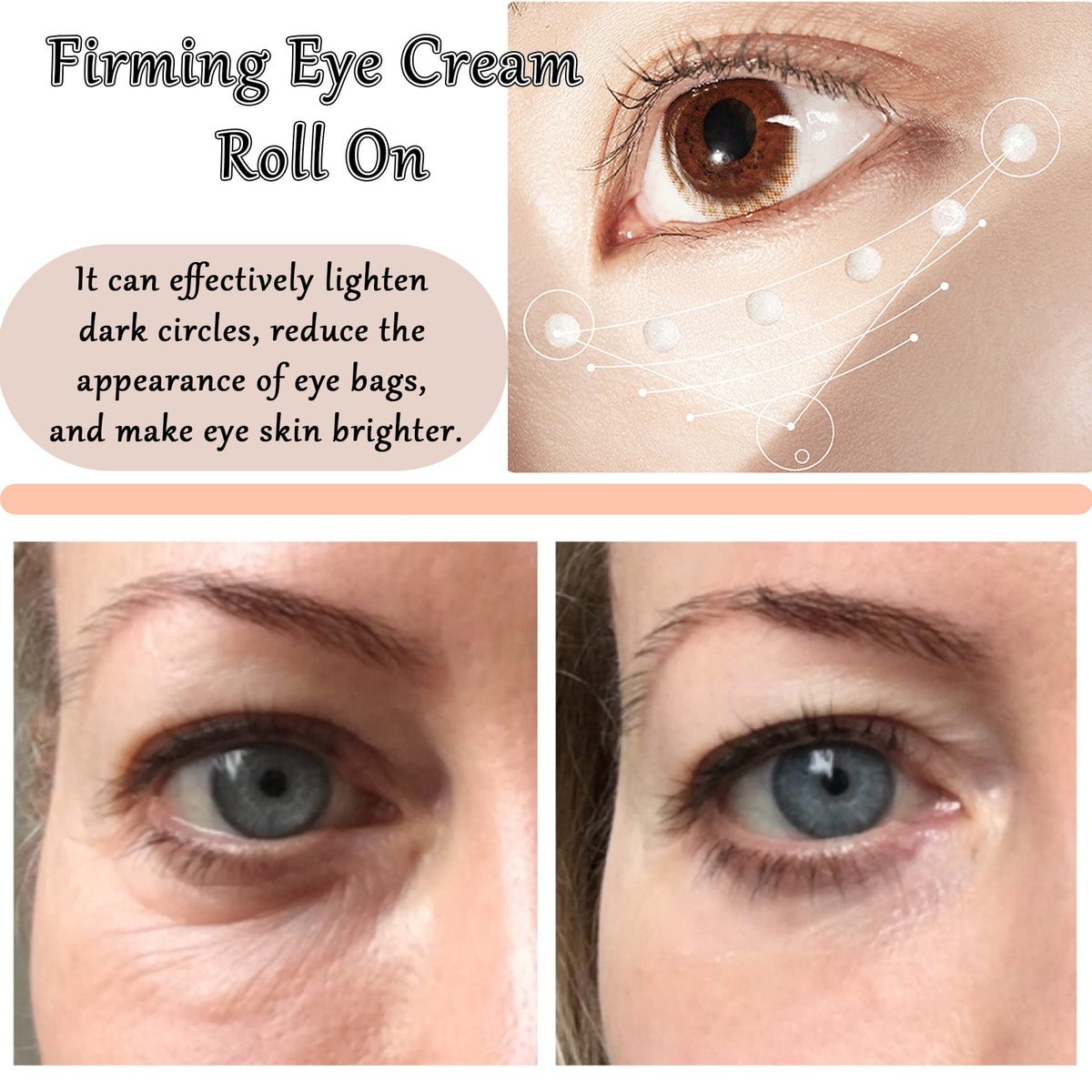 Firming Eye Cream Roller for Dark Circles & Fine Lines