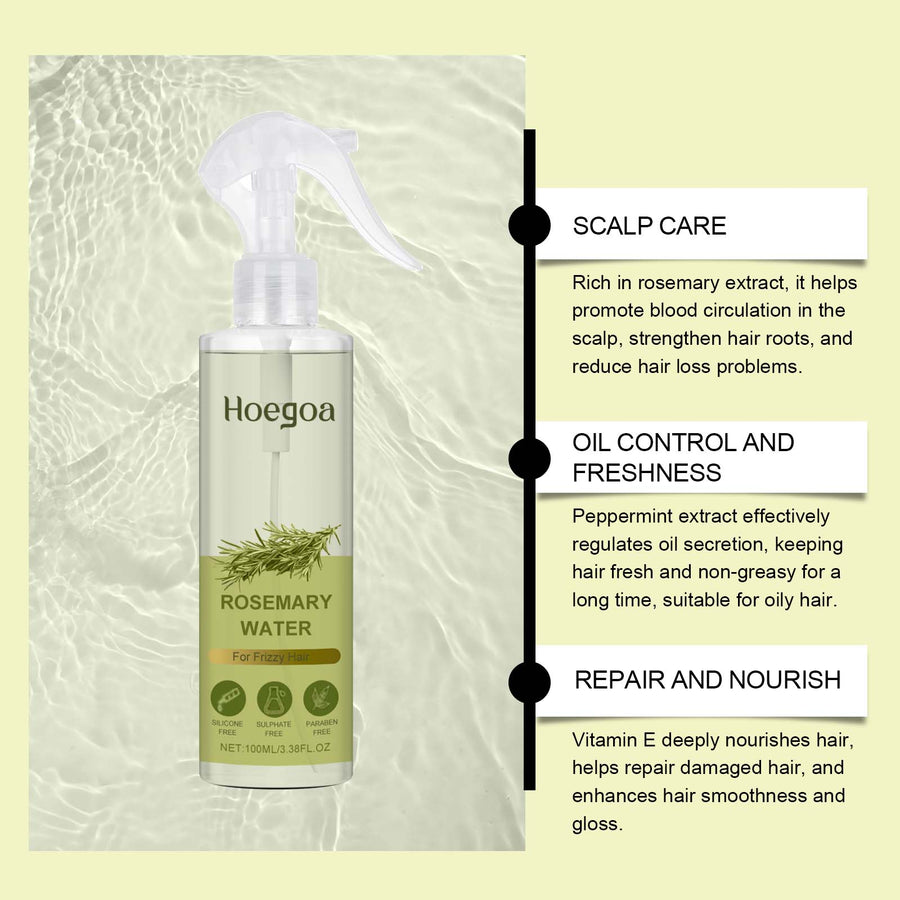 Rosemary Hair Spray for Frizz, Shine & Scalp Freshness