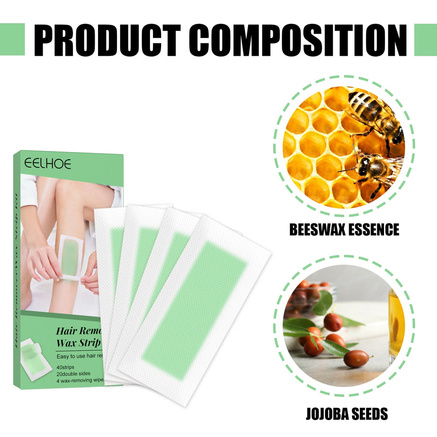 Hair Removal Wax Strips for Smooth Skin Up to 30 Days