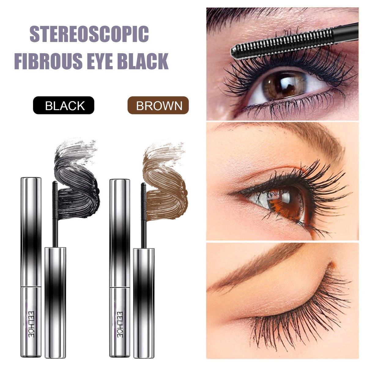 Fiber Mascara for Longer, Fuller, Curled, Defined Lashes