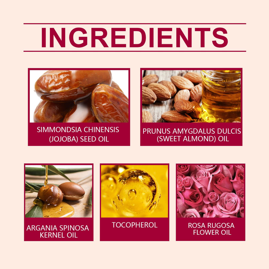 Rose Body Oil for Dry Skin, Dark Spots & Uneven Tone