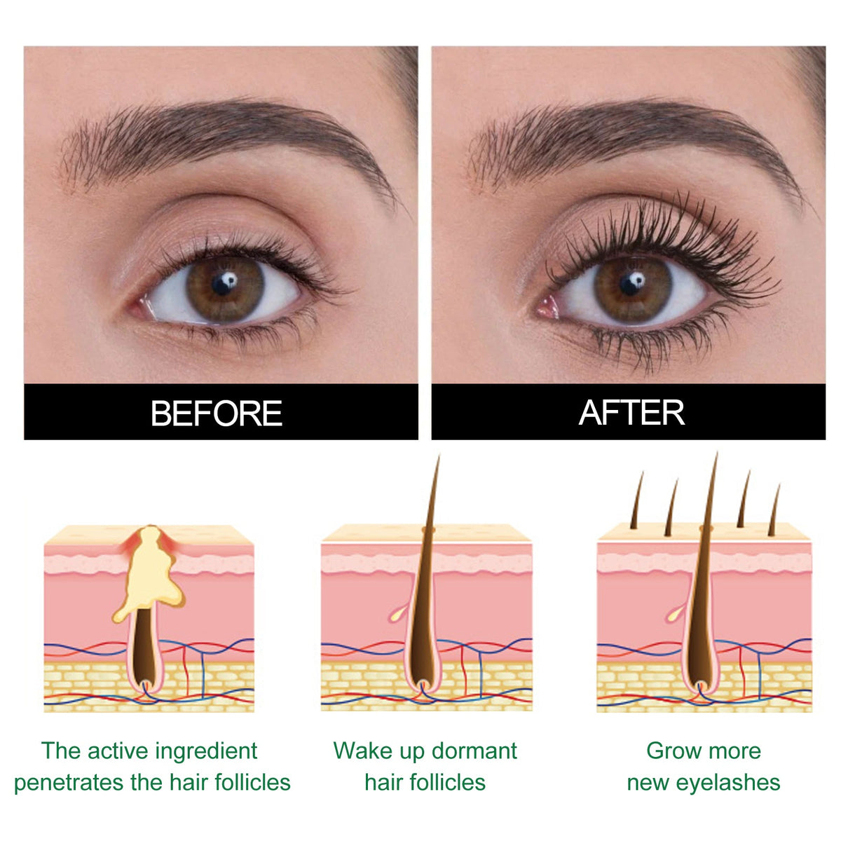 Eyelash Serum for Fuller, Longer-Looking Natural Lashes
