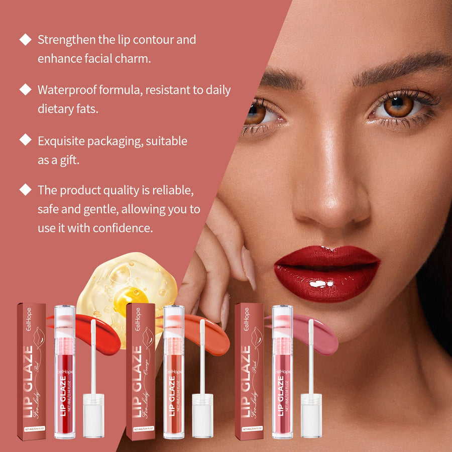 Lip Glaze Liquid Lipstick - Long-Wear, Non-Stick Color