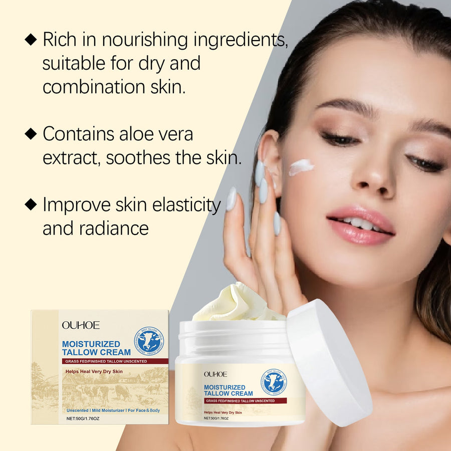 Tallow Face Cream For Very Dry, Sensitive Skin Relief