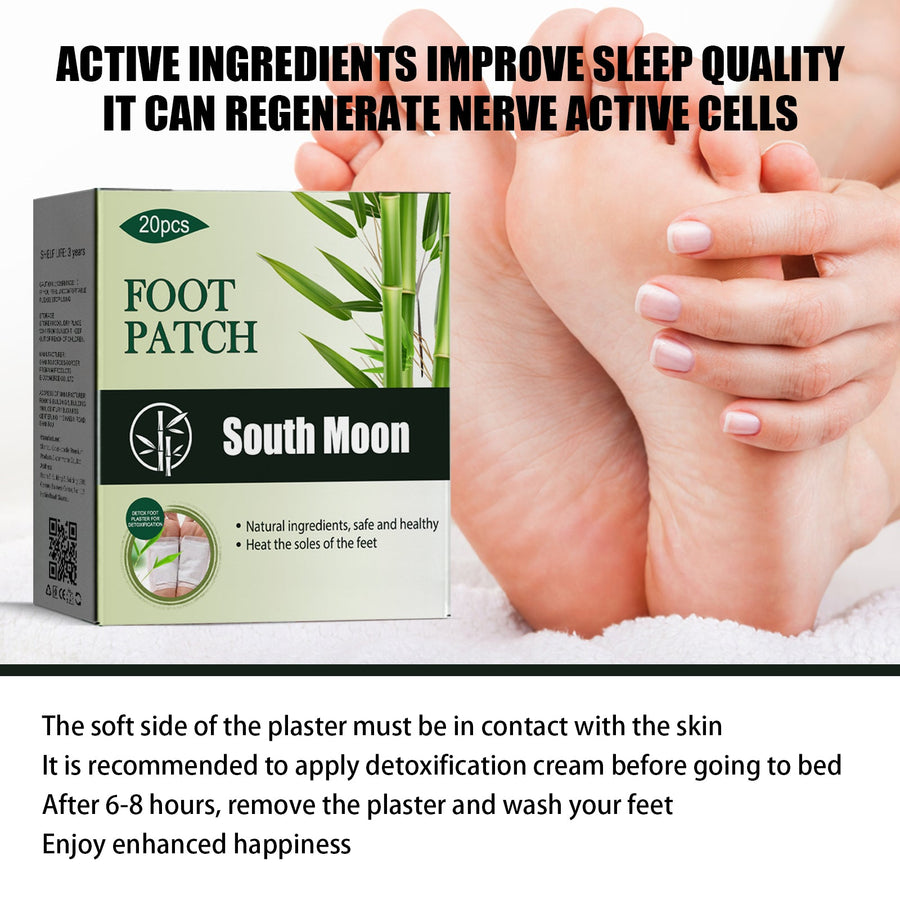 Bamboo Charcoal Foot Patches for Sleep & Stress Relief