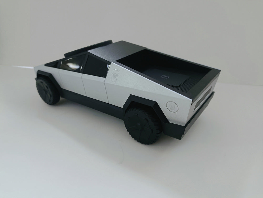 3-in-1 Wireless Charger — Cybertruck Design, Motorized Drawer