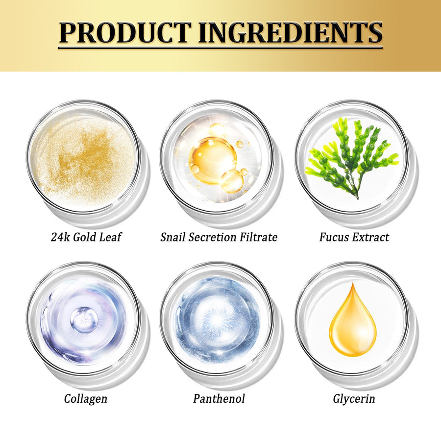 Gold Snail Collagen Eye Masks for Puffy, Tired Eyes