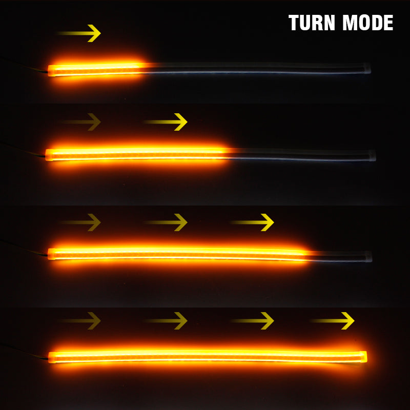60cm Amber Sequential LED DRL Strip — Non-Destructive