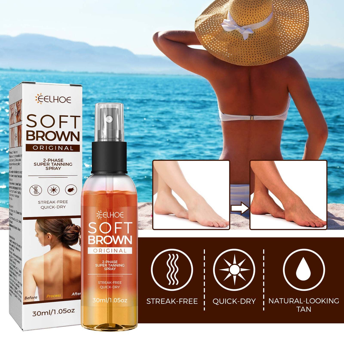 Self-Tanning Spray for Streak-Free Bronze Glow