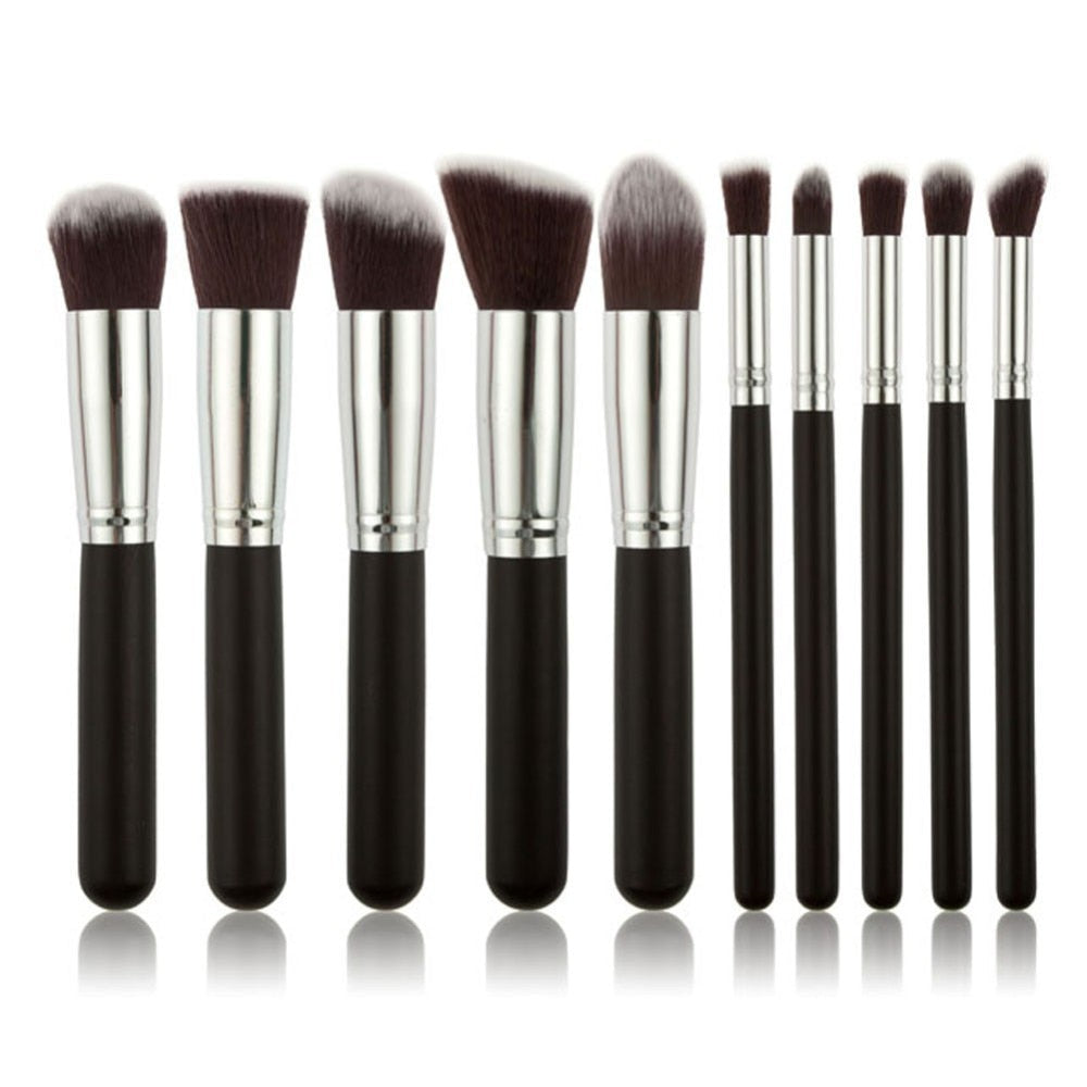 10‑Piece Makeup Brush Set — Flawless Blending for Face & Eyes