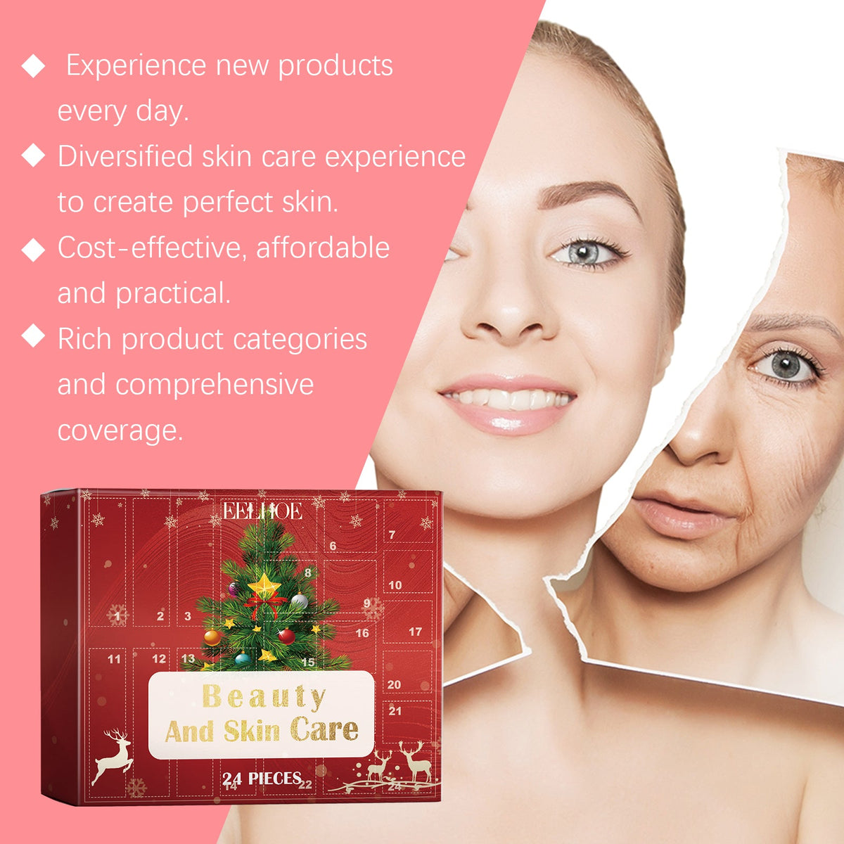 24-Piece Beauty Blind Box Skincare Gift Advent Calendar
