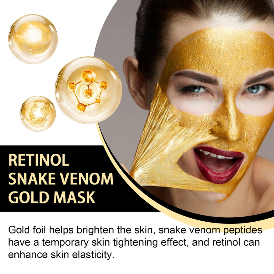 Retinol Gold Mask with Snake Venom Peptides for Fine Lines
