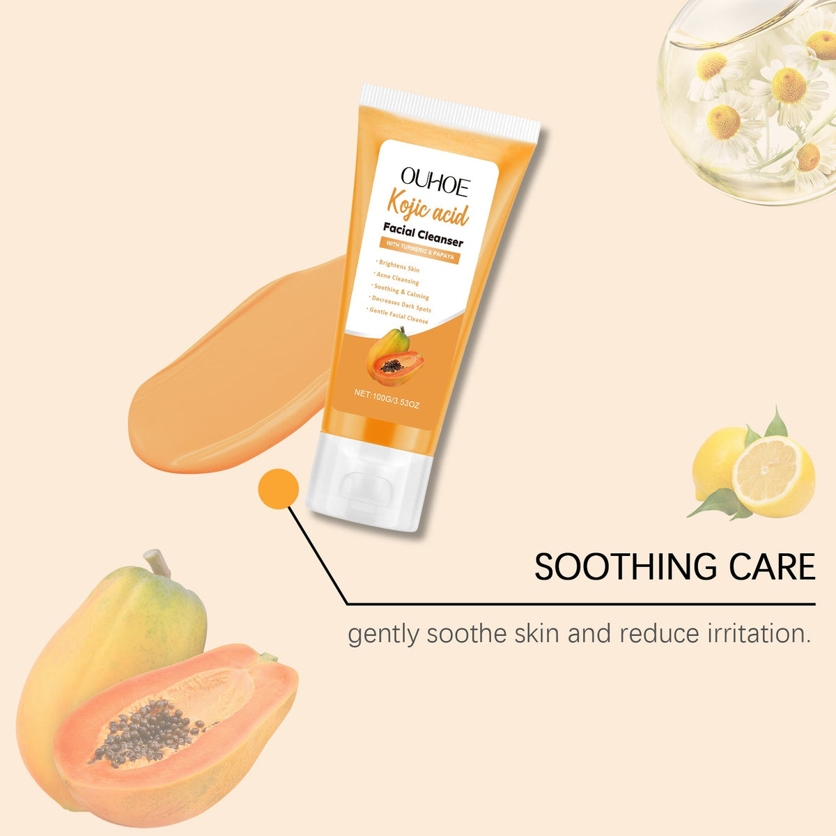Papaya Kojic Acid Cleanser for Dark Spots & Acne