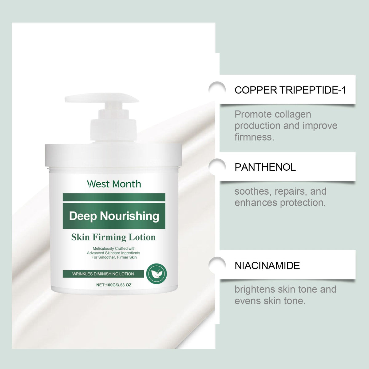 Firming Body Cream for Sagging, Crepey Skin Daily