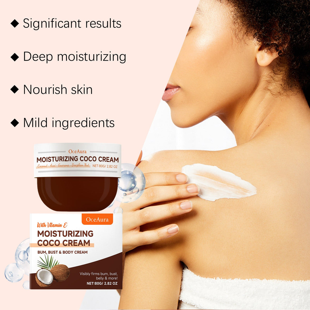 Coconut Body Firming Cream for Bum, Bust & Belly