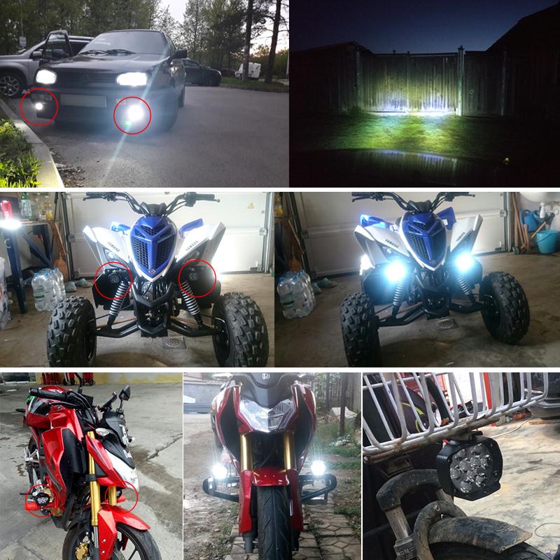 Motorcycle LED Headlight — 6W High-Power Fog / Spot Beam