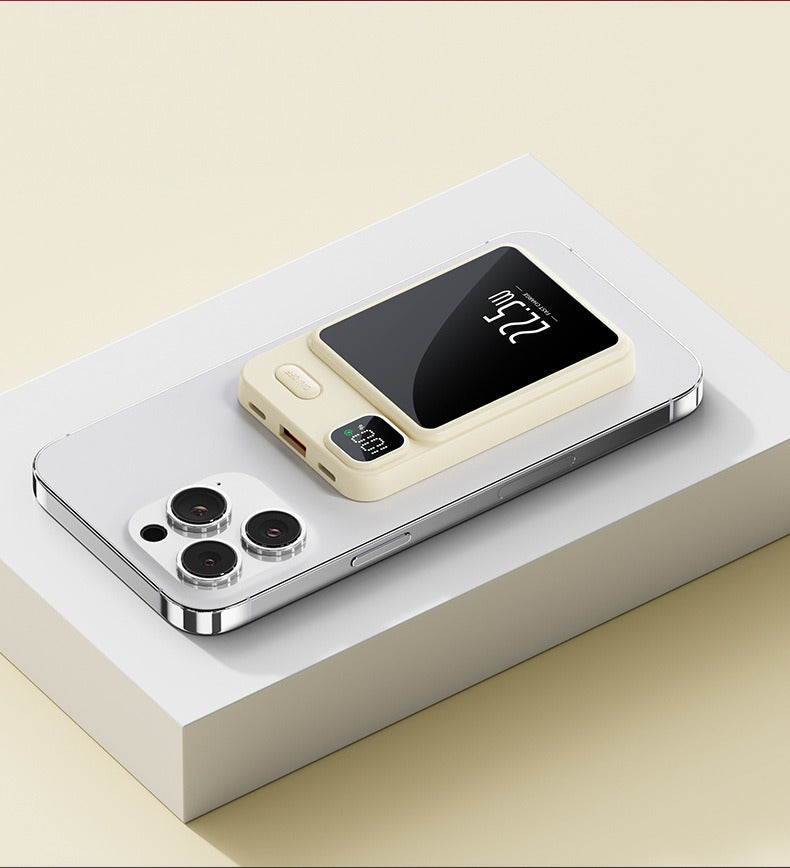 Magnetic Power Bank with Fast Charging & OLED Display