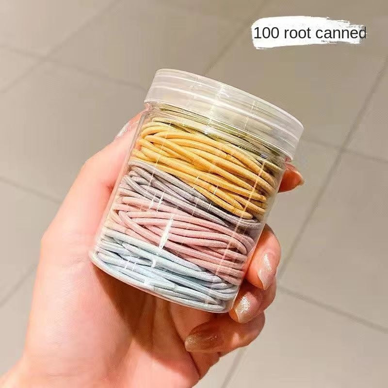 100 Hair Ties in a Reusable Jar for Everyday Styles
