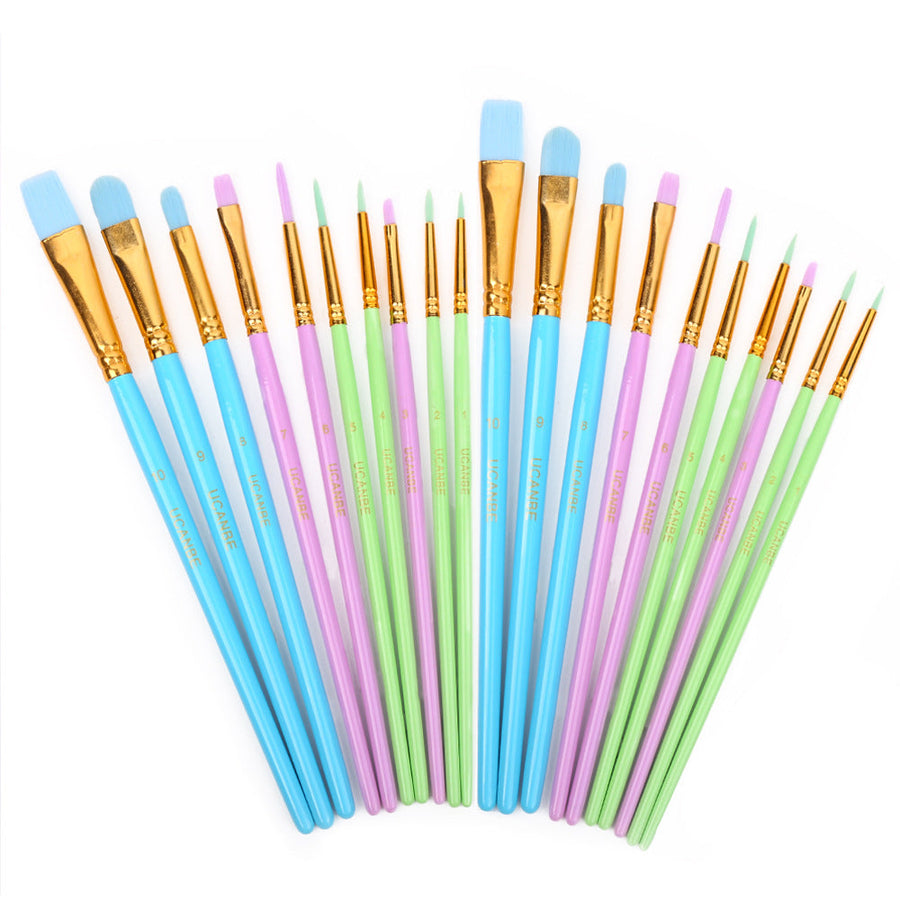 Pastel Paint Brushes Set — 10-Piece for Art & Halloween
