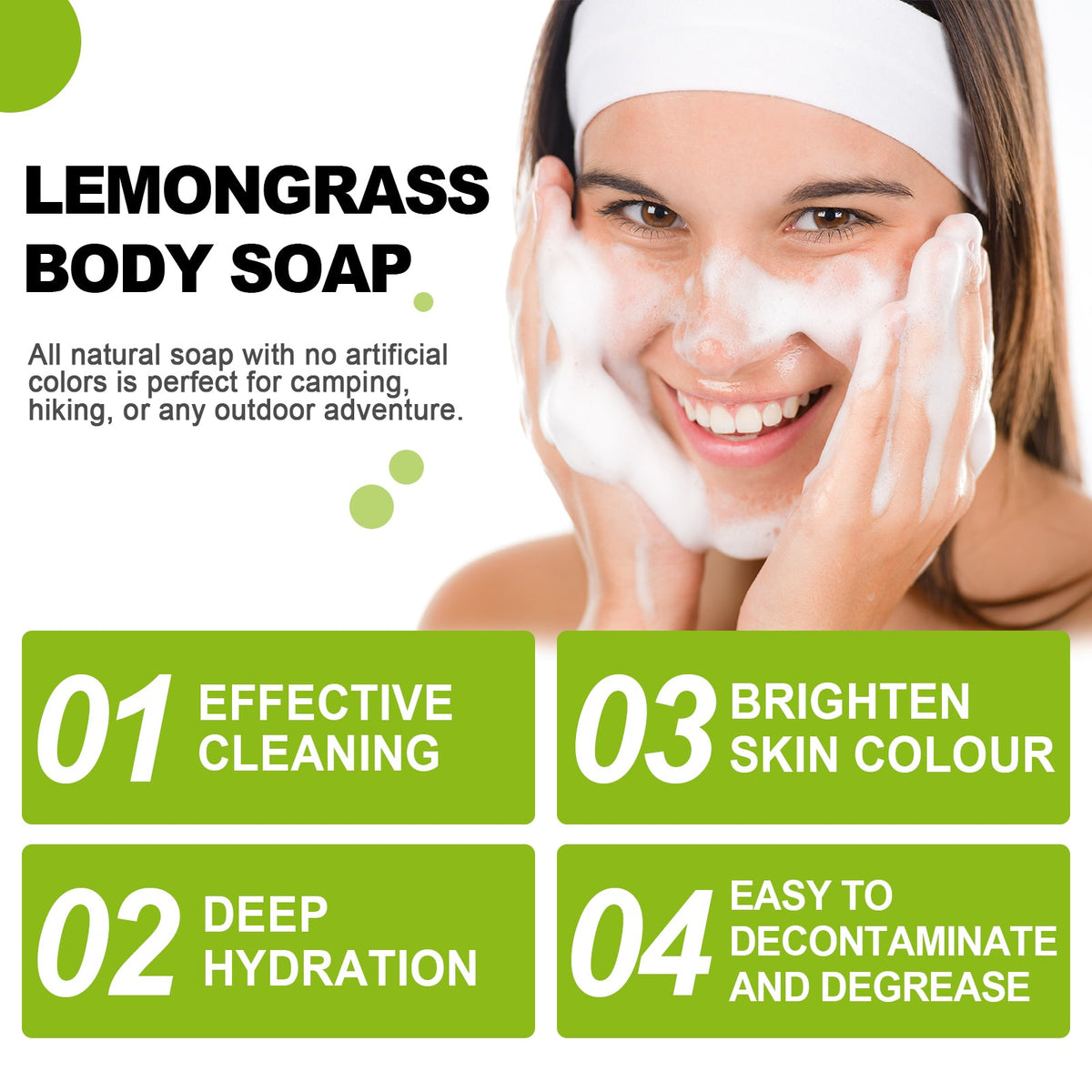 Lemongrass Body Soap - Brighten Skin & Fade Acne Marks