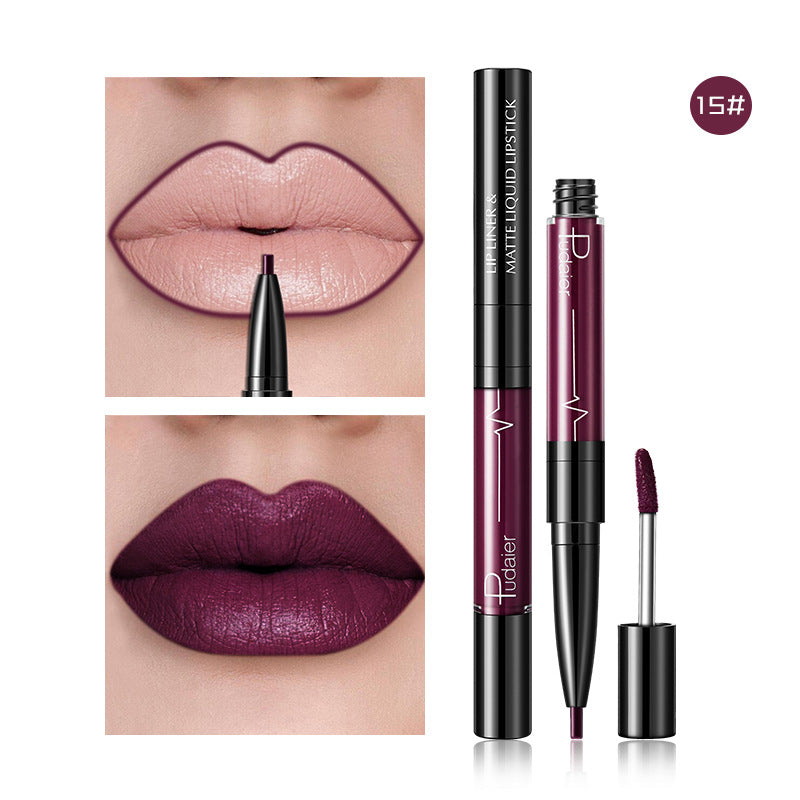 2-in-1 Matte Lipstick & Lip Liner for Defined Lips