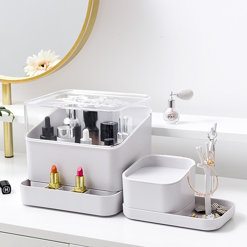 Makeup Organizer Storage Box – All-in-One Vanity Declutterer