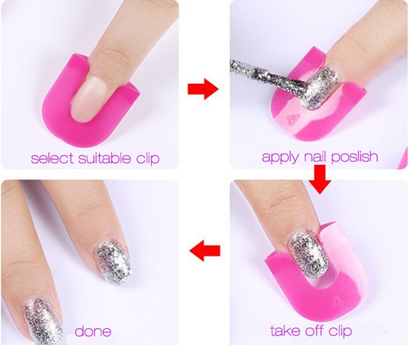 Silicone Nail Art Shields for French Manicure — 26-Piece Kit