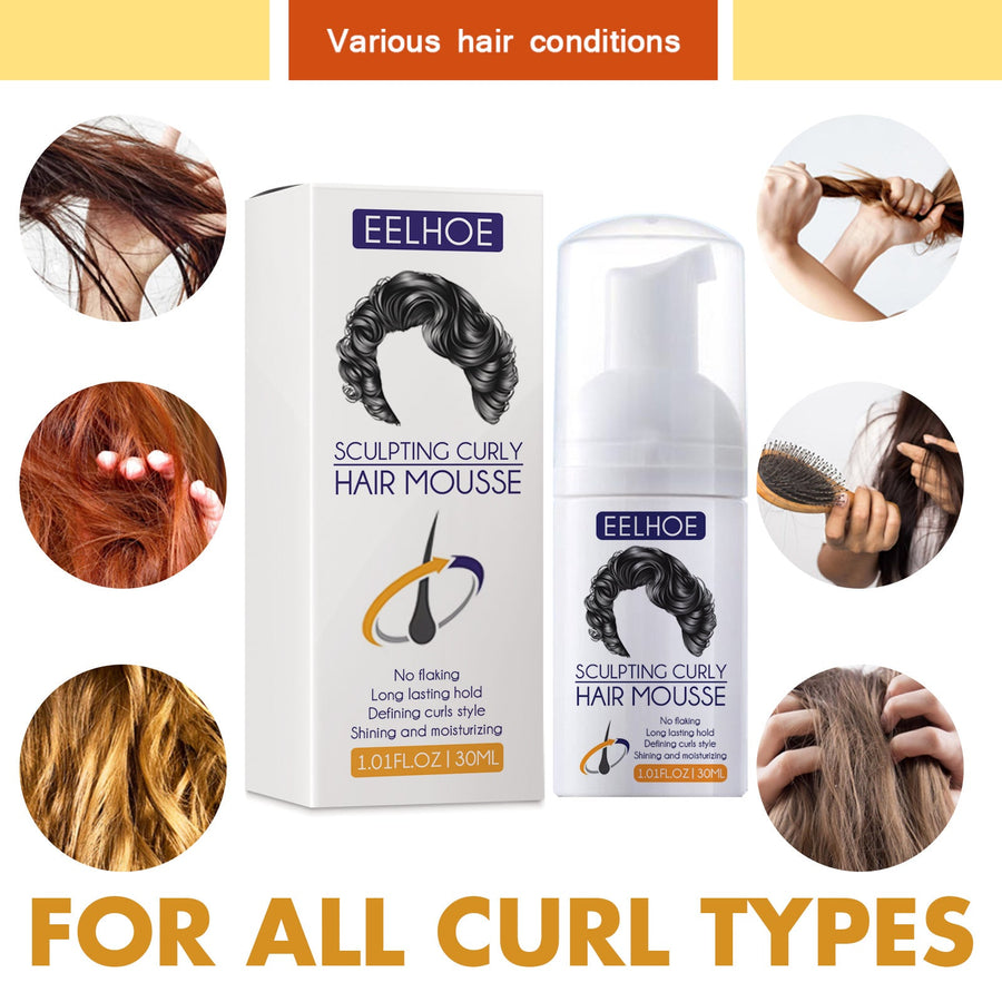 Curly Hair Mousse for Defined, Frizz-Free Curl Volume