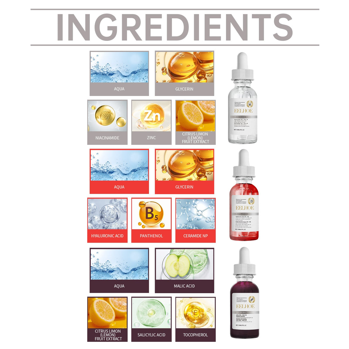Acne Facial Serum Set for Brighter, Hydrated Skin