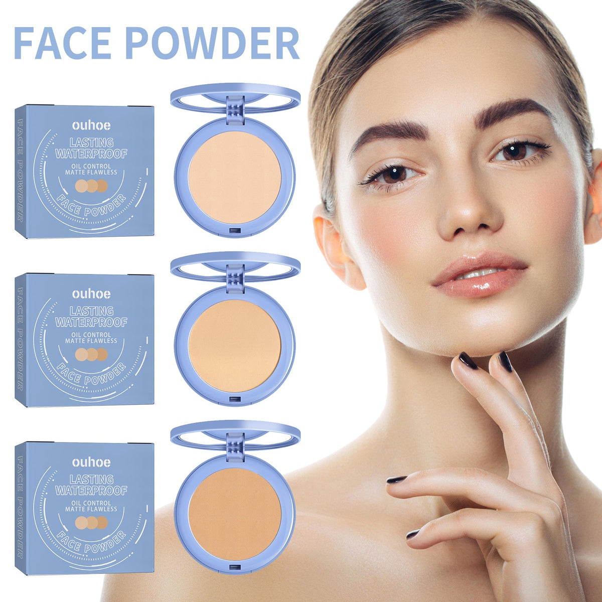 Setting Powder for Long-Lasting Matte Oil Control Makeup