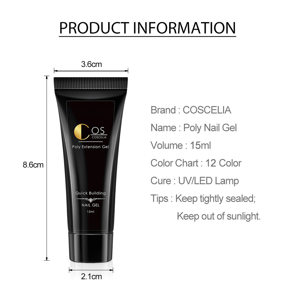 Quick-Building Poly Extension Gel — Heat-Activated Ombre