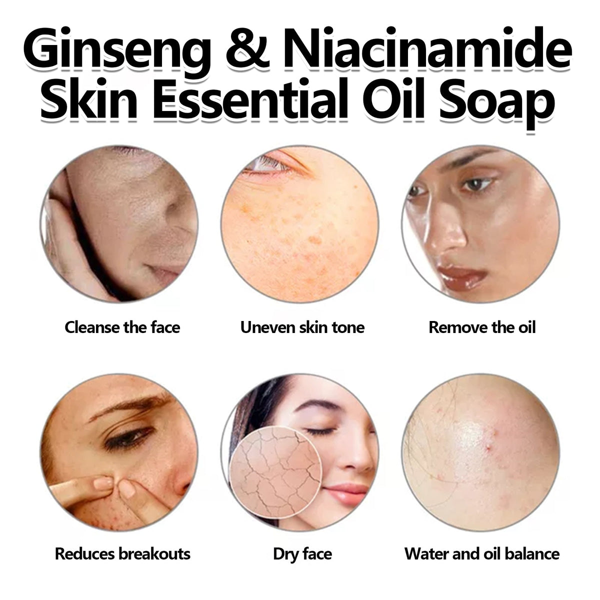 Ginseng Niacinamide Soap for Acne & Skin Barrier Repair